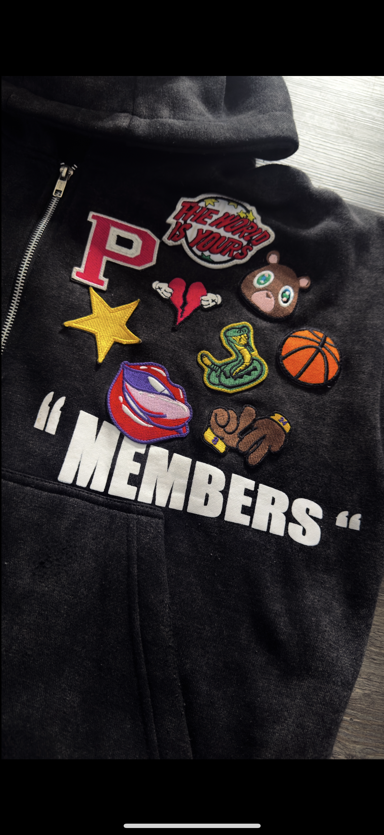 CLUB PST PATCH HOODIES GREY